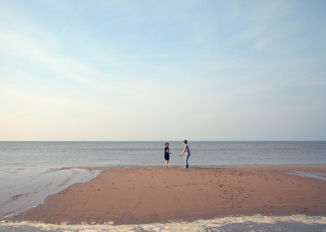 Children at the beach